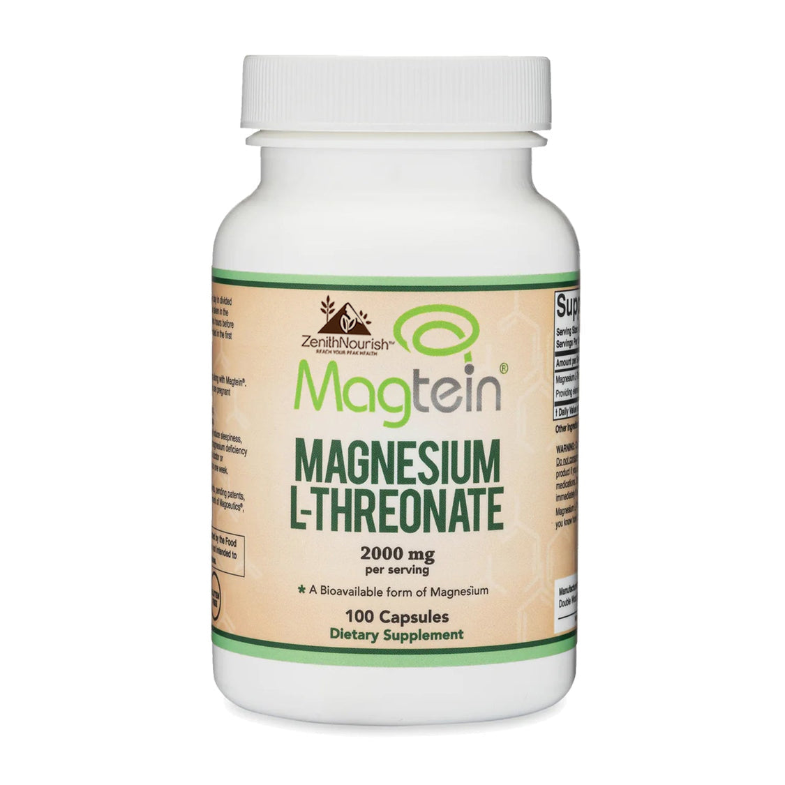 Zenith Nourish™ Magnesium L-Threonate (Magtein) Supplement