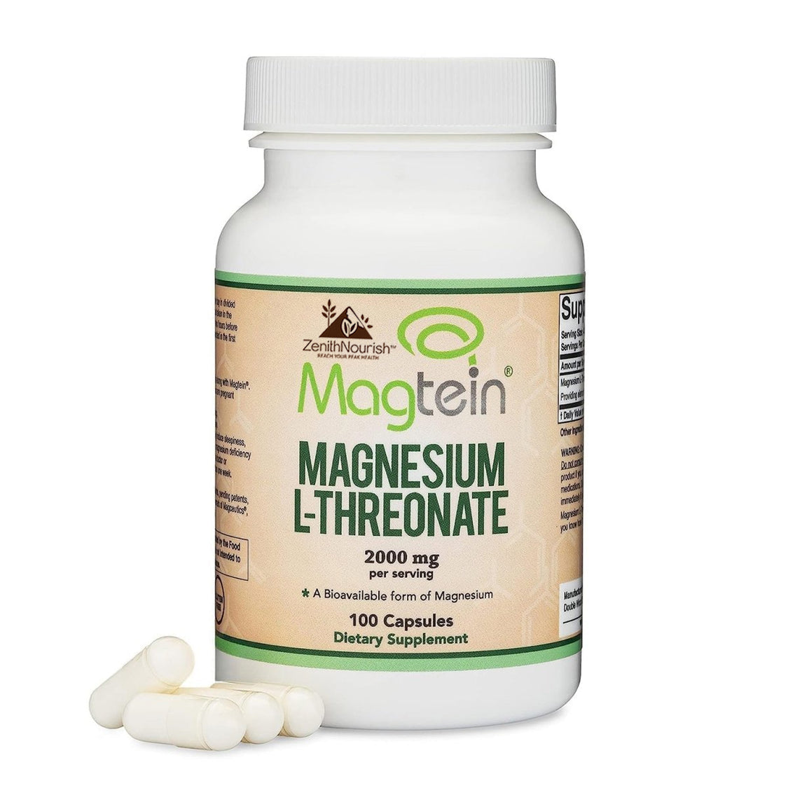 Zenith Nourish™ Magnesium L-Threonate (Magtein) Supplement