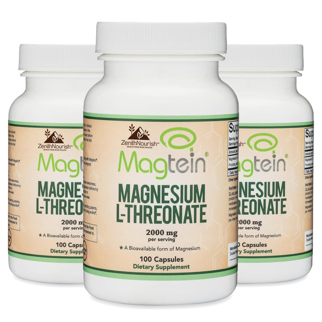 Zenith Nourish™ Magnesium L-Threonate (Magtein) Supplement